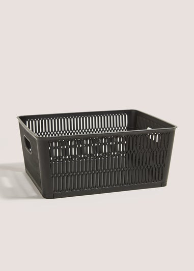 Black Large Plastic Storage (29cmx23cmx12cm)