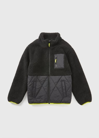 Boys Black Fleece Jacket (7-15yrs)