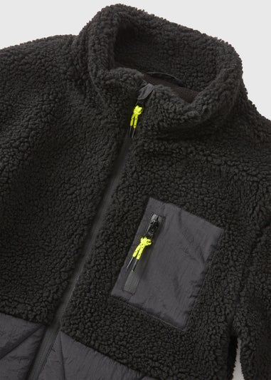 Boys Black Fleece Jacket (7-15yrs)