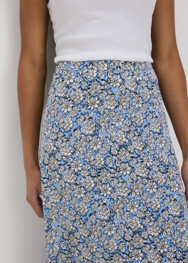 Blue Floral Midaxi Skirt