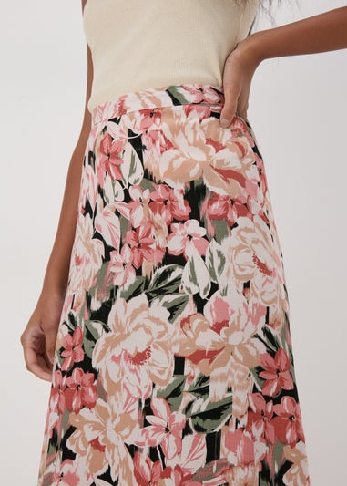 Multicolour Floral Flared Maxi Skirt