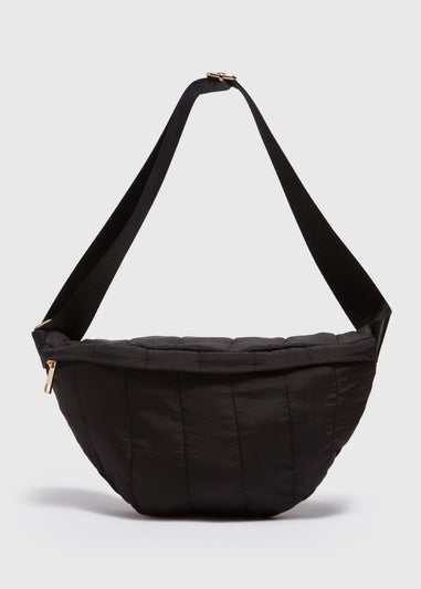 Black Quilted Chest Bag