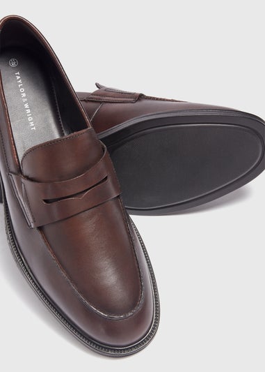 Taylor & Wright Brown Leather Loafer