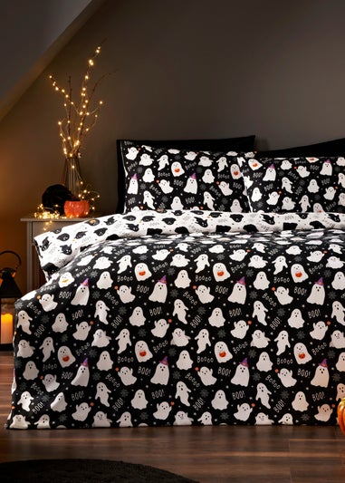 Halloween Monochrome Ghost Duvet Set