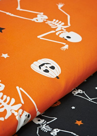 Halloween Reversible Skeleton Duvet Set