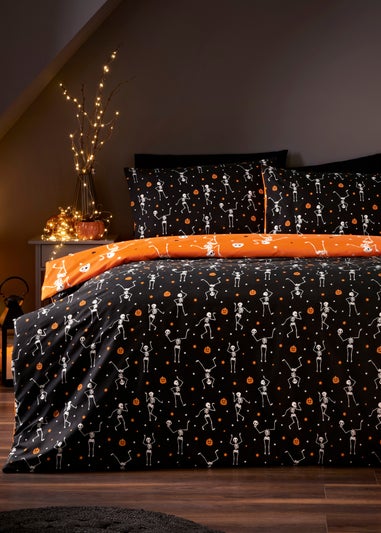 Halloween Reversible Skeleton Duvet Set