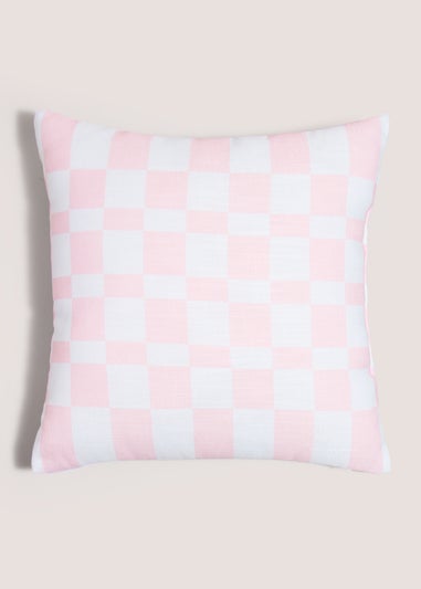 Pink Checkerboard Reversible Cushion (43cm x43cm)