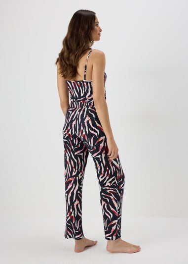 Navy Animal Print Pyjama Trousers