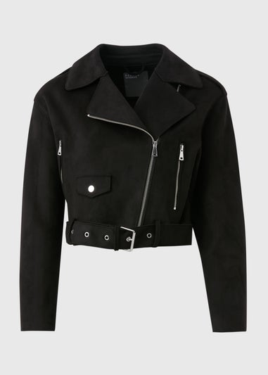 Black Suede Biker Jacket