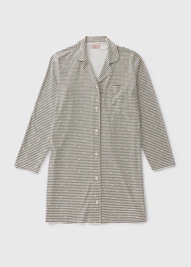 Grey Stripe Shirt Nightie