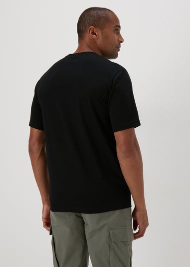 Black Woven Grey Pocket T-Shirt