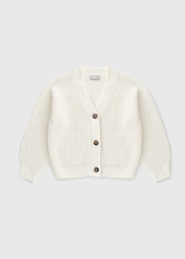 Girls Cream Knit Cardigan (7-15yrs)