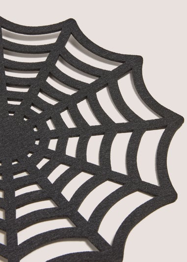 Halloween Black Spider Web Placemat