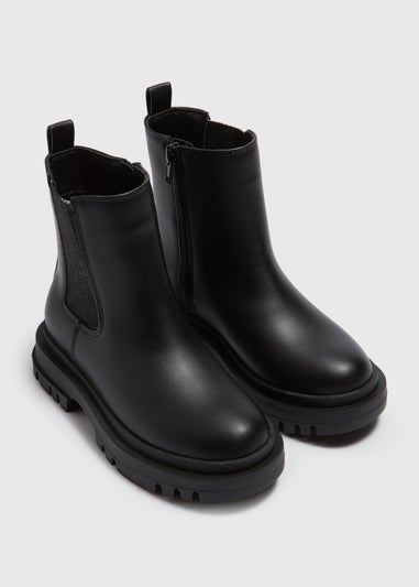 Girls Black Chelsea Boots (Younger 10-Older 5)