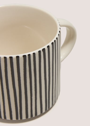 Monochrome Striped Mug