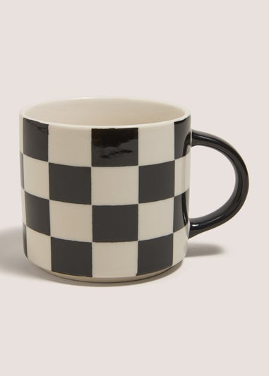 Monochrome Checkerboard Mug (12.3x9x8.3cm)