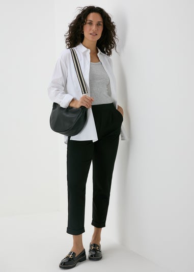 Black Ponte Straight Leg Trousers