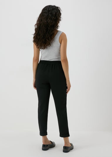 Black Ponte Straight Leg Trousers