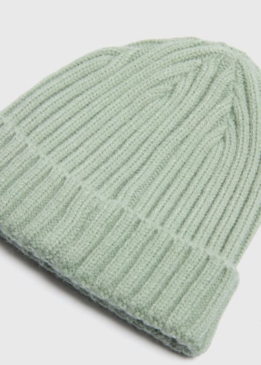 Baby Green Ribbed Beanie (Newborn-23mths)