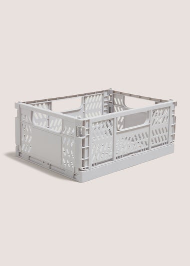 Grey Medium Collapsible Crate