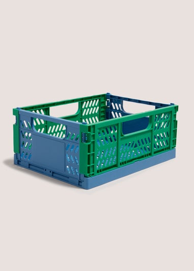 Blue & Green Medium Collapsible Crate