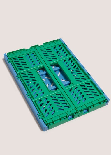 Blue & Green Medium Collapsible Crate