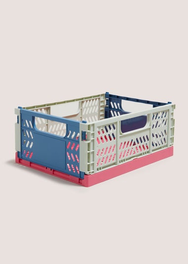 Pink, Green & Blue Medium Collapsible Crate