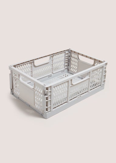 Grey Large Collapsible Crate