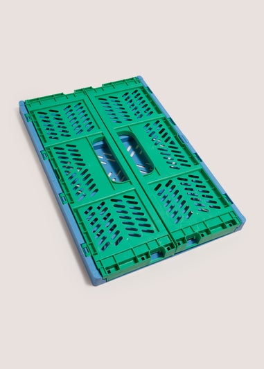 Blue & Green Large Collapsible Crate