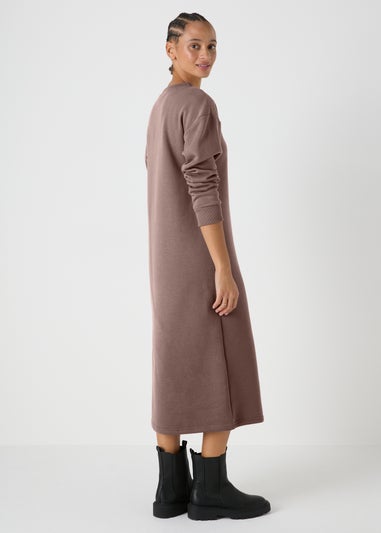 Taupe Midi Sweater Dress