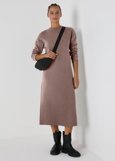 Taupe Midi Sweater Dress