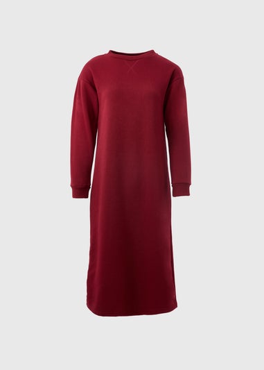 Burgundy Sweater Midi Dress