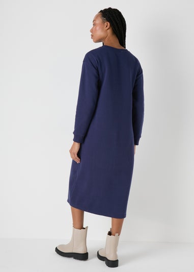 Navy Midi Sweater Dress