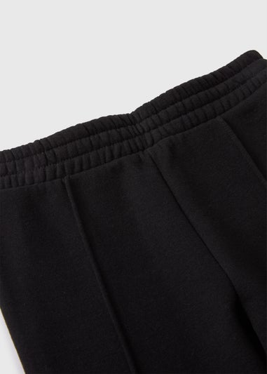 Girls Black Wide Leg Jogging Bottoms (7-15yrs)