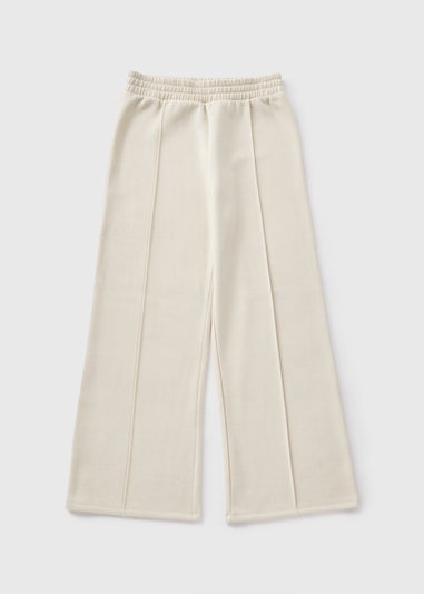 Girls Cream Wide Leg Joggers (7-15yrs)