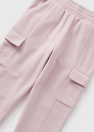 Girls Pink Cargo Jogging Bottoms (7-15yrs)