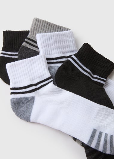 5 Pack Monochrome Sports Socks