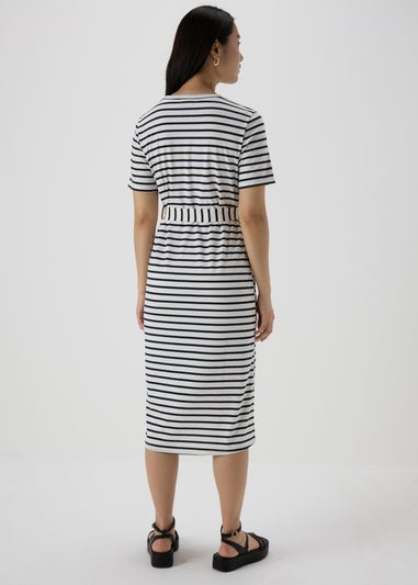 Et Vous Navy Stripe Jersey Dress