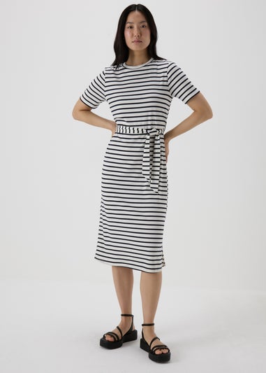 Et Vous Navy Stripe Jersey Dress