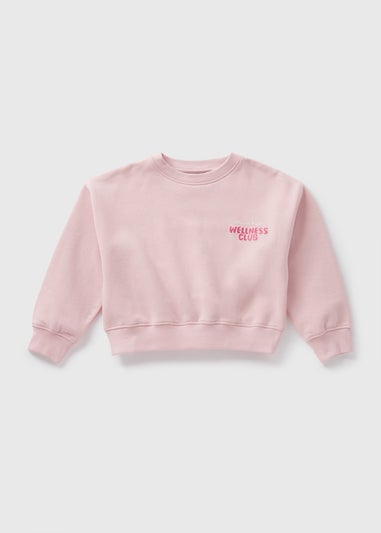 Girls Pink Wellness Club Sweatshirt (7-15yrs)