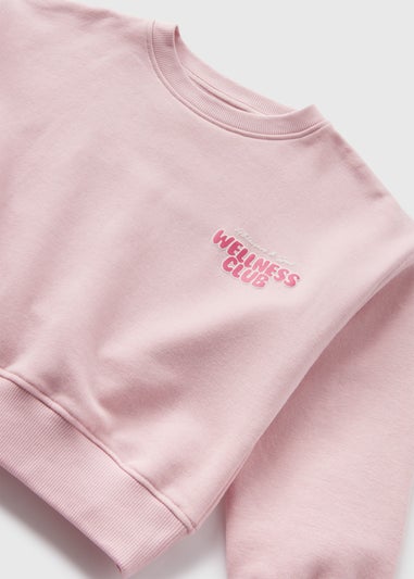 Girls Pink Wellness Club Sweatshirt (7-15yrs)