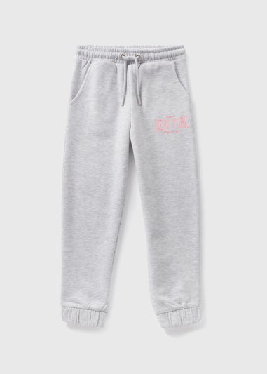 Girls Grey New York Slogan Joggers (7-15yrs)