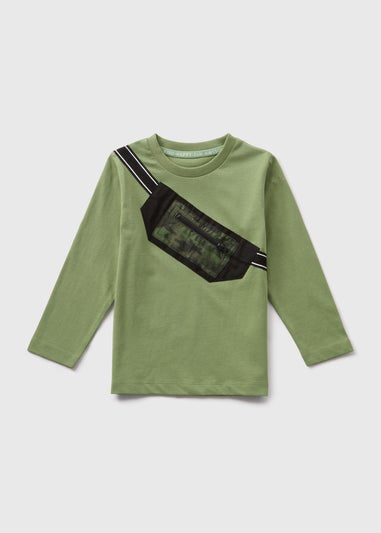 Boys Green Bag T-Shirt (1-7yrs)