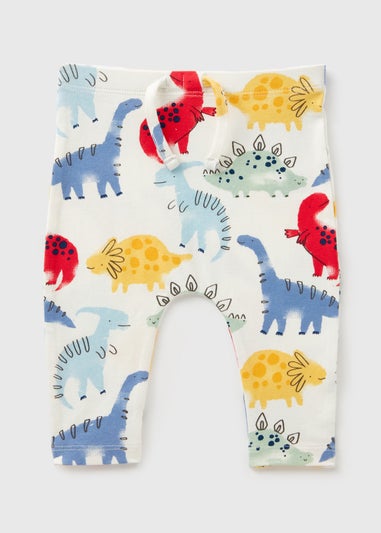 Baby Cream Dinosaur Leggings (Newborn-23mths)