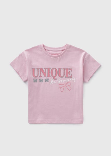 Girls Pink Unique T-Shirt (1-7yrs)