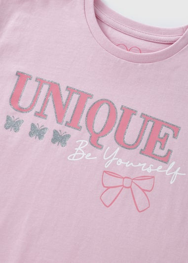 Girls Pink Unique T-Shirt (1-7yrs)