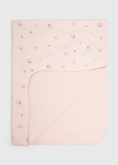 Baby Pink Floral Blanket