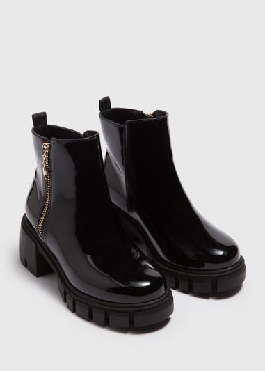 Kids black heeled boots hotsell