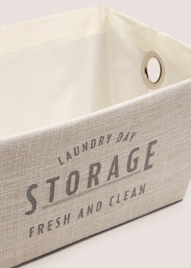 White Linen Laundry Tray