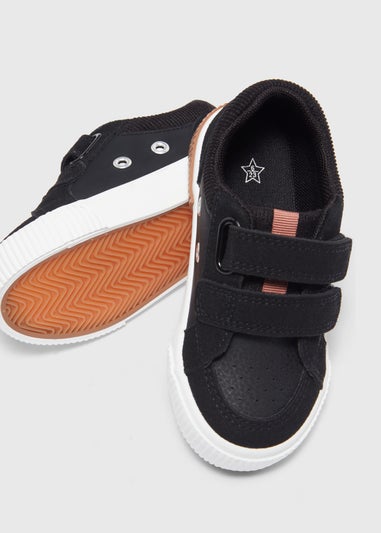 Black PU Trainers (Younger 4-9)